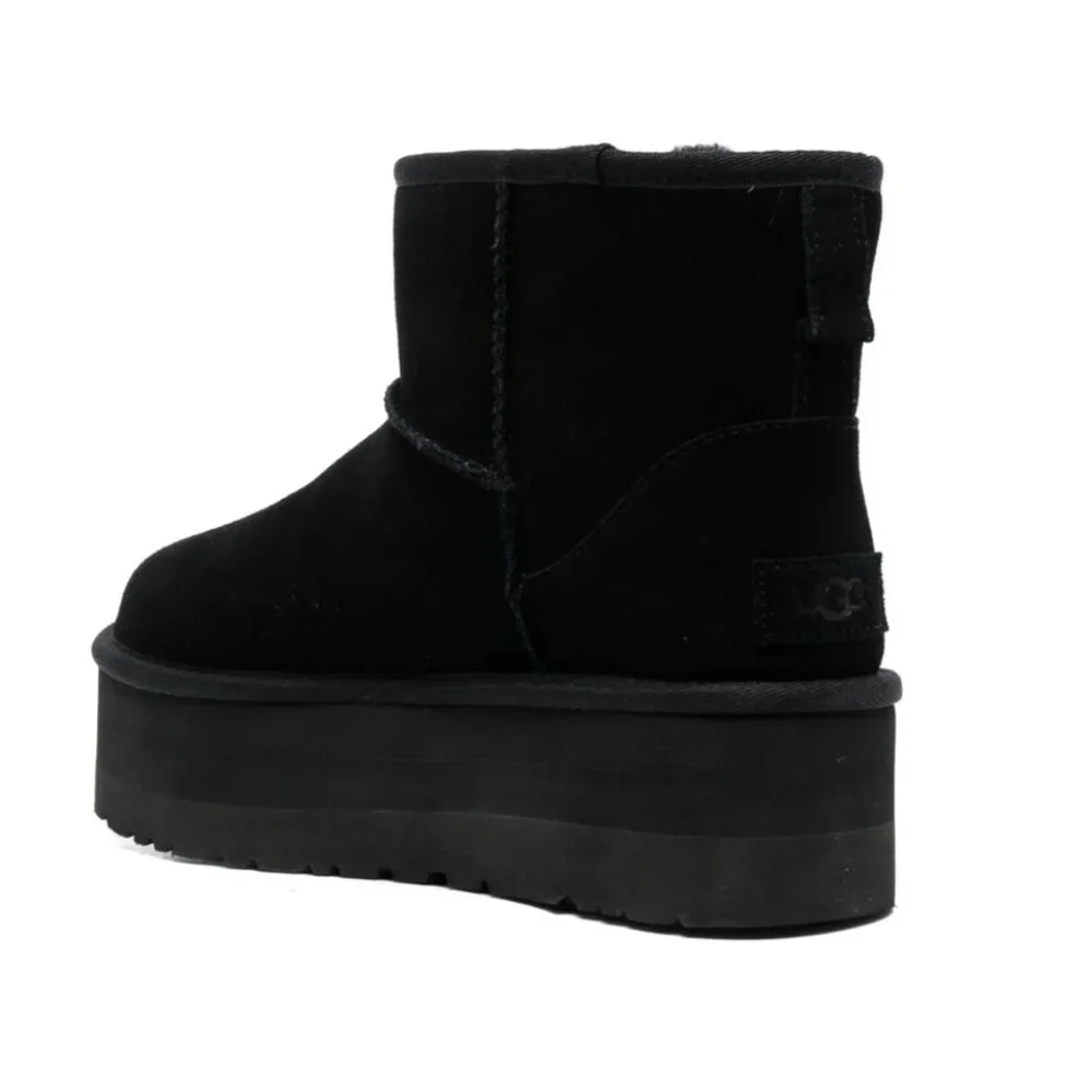 UGG Womens Classic Mini Platform Boots Black Size 10 - Picture 2 of 11